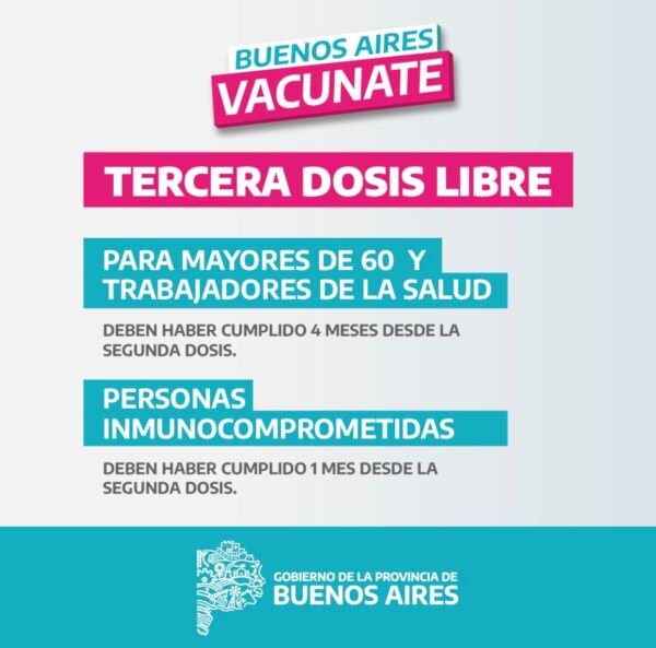 tercera dosis libre