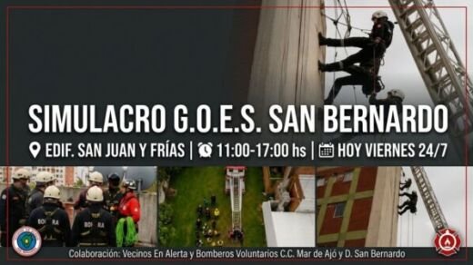 bomberos simulacro
