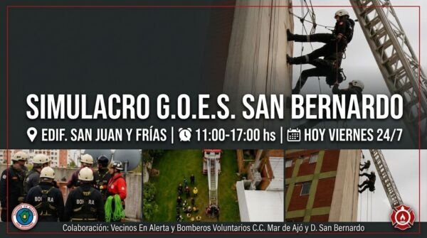 bomberos simulacro