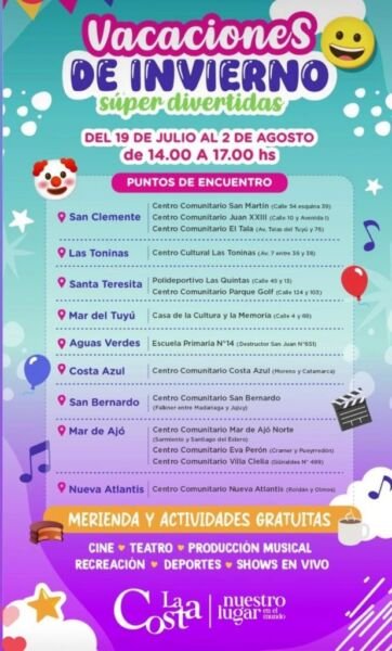 vacaciones invierno cartelera