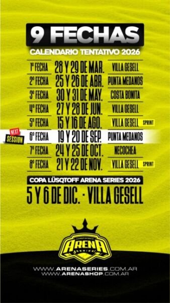 calendario arena serie