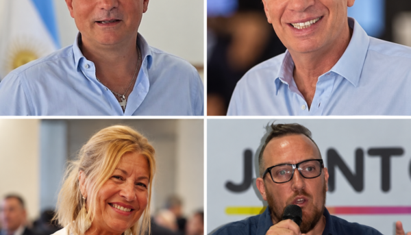 Collage editorial de retratos politicos